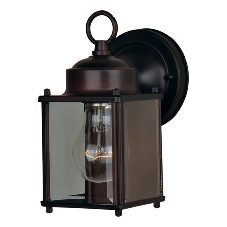 Maxim One Light Oil Rubbed Bronze Clear Glass Wall Lantern 6879CLOI